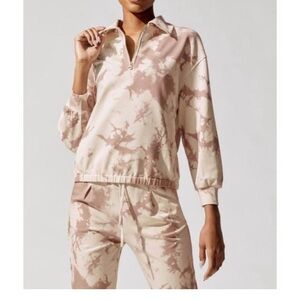 Varley Romero Half-Zip Pullover Sweatshirt Tie Dye